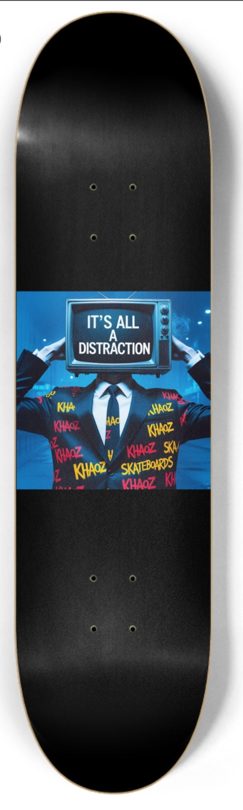 Khaoz Skateboards "TV man" deck