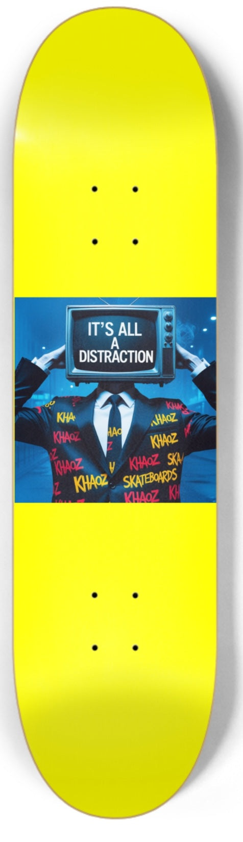Khaoz Skateboards "TV man" deck